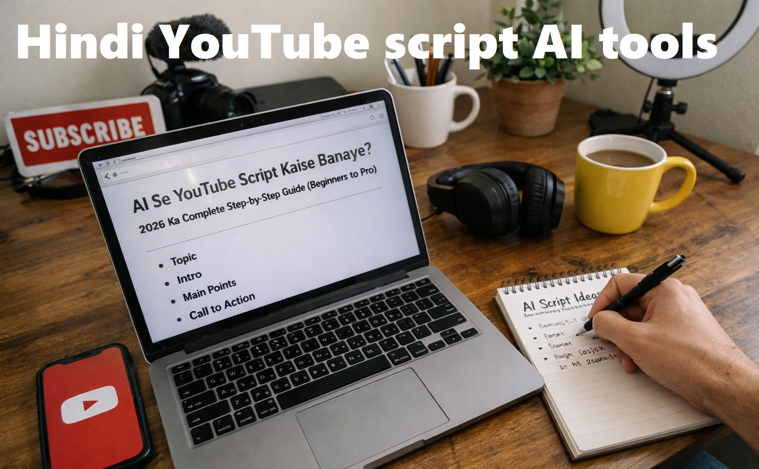 Hindi YouTube script AI tools