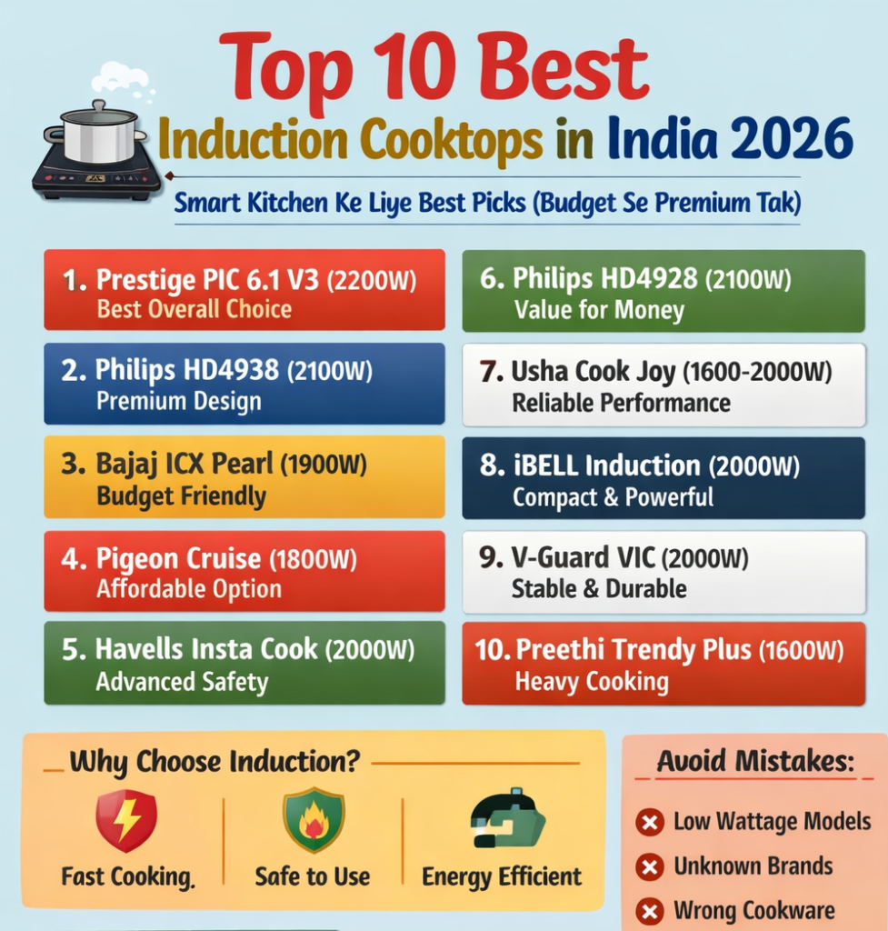 Top 10 Best Induction Cooktop in India 2026