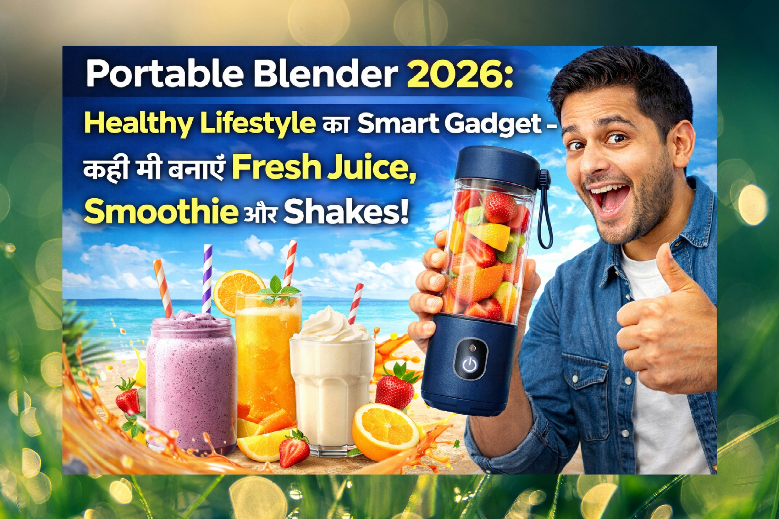 Portable Blender 2026: Healthy Lifestyle का Smart Gadget – कहीं भी बनाएं Fresh Juice, Smoothie और Shakes!